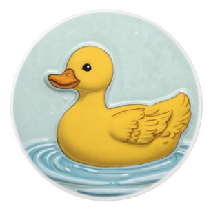 Gult Rubber Anka Cute Duckie Ducky Leksak Bathroom Knopp