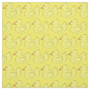 Gult Rubber Anka Ducky Bathtub Duckies Fabric Tyg