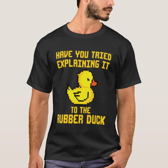 Gult Rubber Anka-felsökningsprogramkod Jo T Shirt (Framsida)