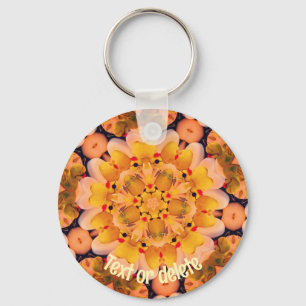 Gult Rubber Anka Kaleidoscope Personlig Nyckelring