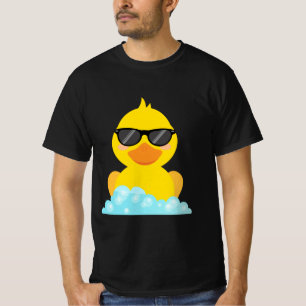 Gult Rubber Anka med solglasögon T Shirt