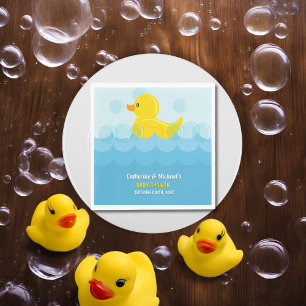 Gult Rubber Anka Rub A Dub Dub Baby Shower Pappersservett