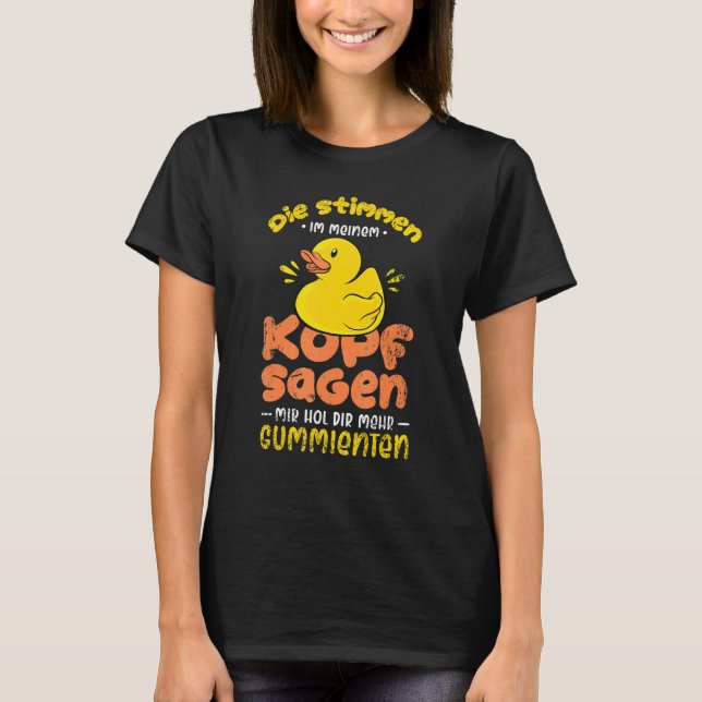 Gult Rubber Anka Rubber Anka Squeaky Anka som  T Shirt (Framsida)