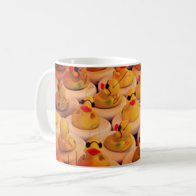 Gult Rubber Ankor Cute Kaffemugg (Framsida vänster)