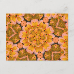 Gult Rubber Ankor Kaleidoscope-vykort Vykort