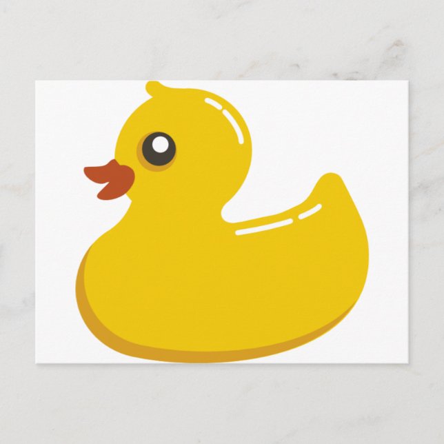 Gult Rubber Duckie Vykort (Framsida)