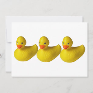 Gult Rubber Duckie-vykort. För babydusch Julkort