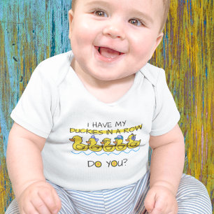 Gult Rubber Duckies Baby Bodykostym T Shirt