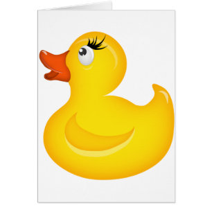 Gult Rubber Duckies Hälsningskort