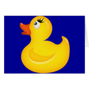 Gult Rubber Duckies Hälsningskort
