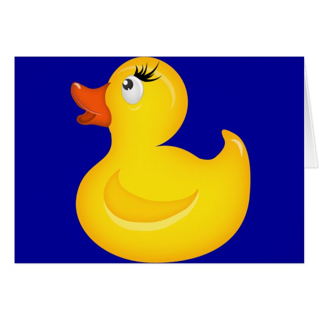Gult Rubber Duckies Hälsningskort (Framsidan Horizontal)