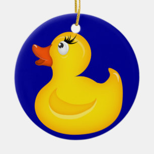 Gult Rubber Duckies Julgransprydnad Keramik