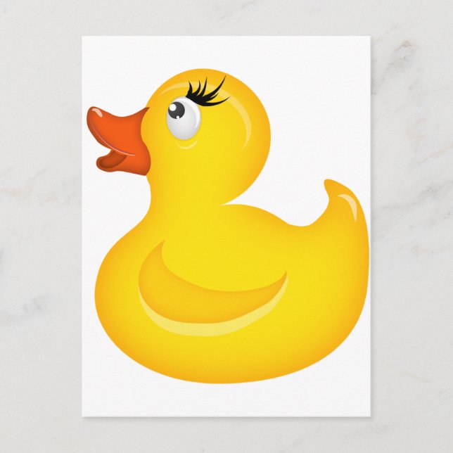Gult Rubber Duckies Vykort (Framsida)