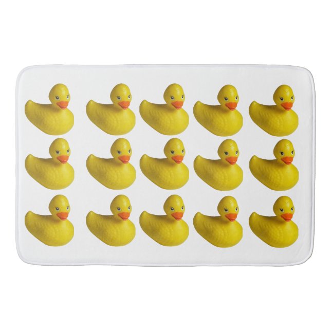 Gult Rubber Ducky Anka Roligt Kids Bath Time Badrumsmatta (Framsidan)