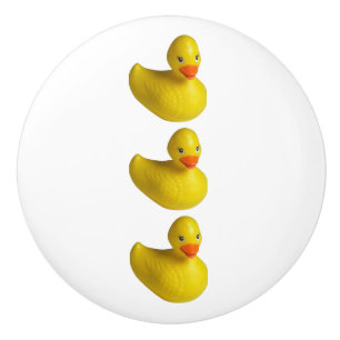 Gult Rubber Ducky Anka Roligt Kids Bath Time Knopp