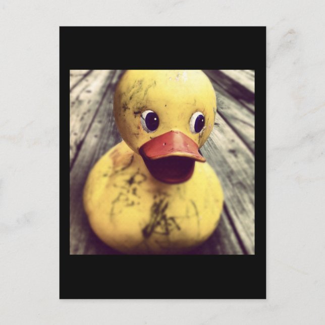 Gult Rubber Ducky behöver ett badrum! Vykort (Framsida)