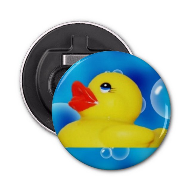 Gult Rubber Ducky bubblar in Flasköppnare (Framsidan)