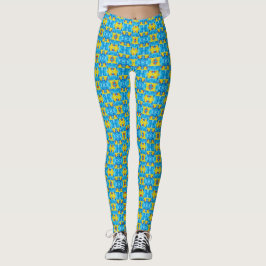 Gult Rubber Ducky bubblar in Leggings