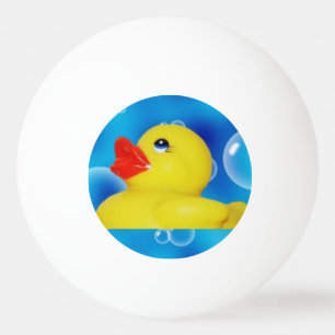 Gult Rubber Ducky bubblar in Pingisboll