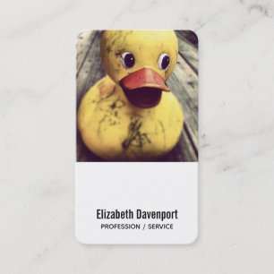 Gult Rubber Ducky Covered in Dirt Visitkort