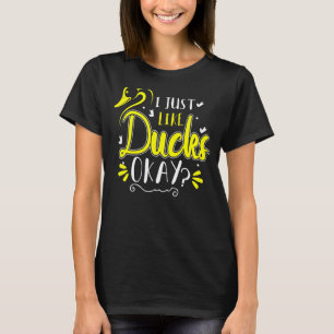 Gult Rubber Ducky Duckie Jag gillar Ankor okej T Shirt