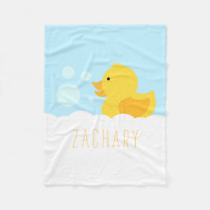 Gult Rubber Ducky Fleecefilt