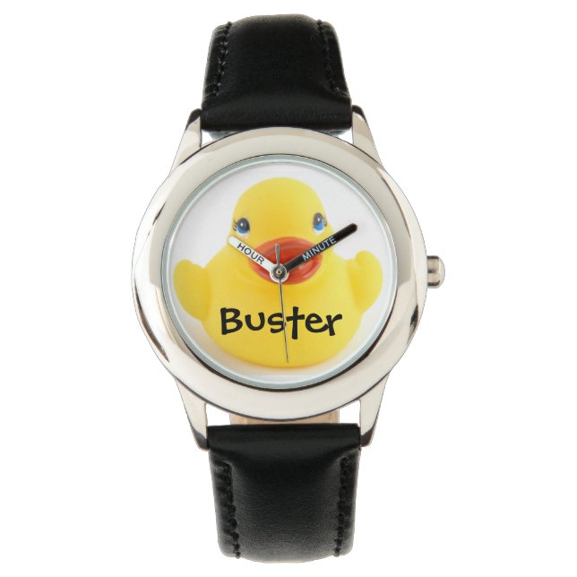 Gult Rubber Ducky med Namn Armbandsur (Framsida)