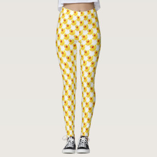 Gult Rubber Ducky mönster Leggings
