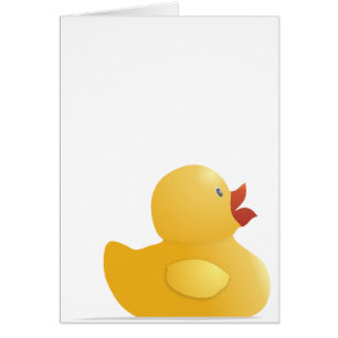 Gult Rubberduck Hälsningskort