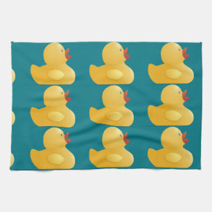 Gult Rubberduck Kökshandduk