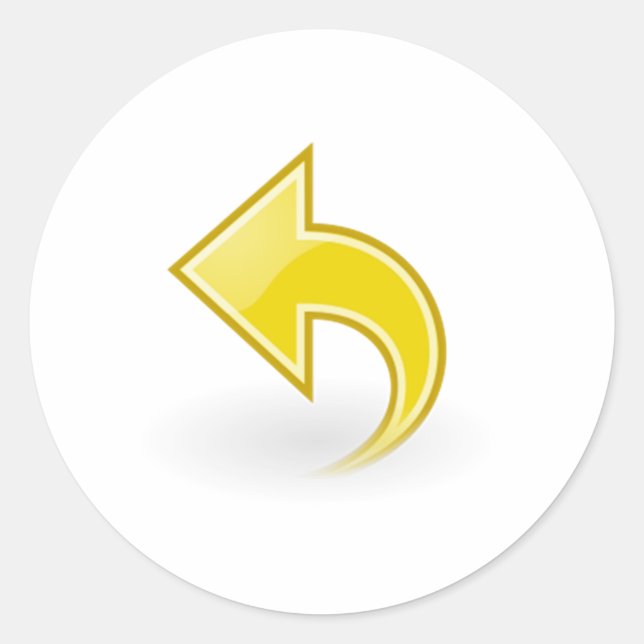 Gult Runt Klistermärke (Framsida)