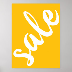 Gult Sale Sign, 18x24 Vår Sommarsäsong Poster
