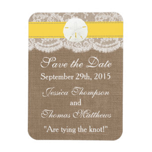 Gult Sand Dollar Beach WedCollection Collection Magnet