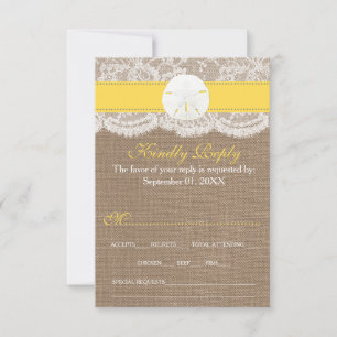 Gult Sand Dollar Beach WedCollection Collection OSA Kort