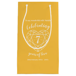 Gult sapphire Årsdag 7 år maka presentsäck