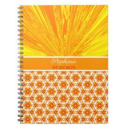 Gult Satin Kaleidoscope Personligen Mina hemlighet Anteckningsbok