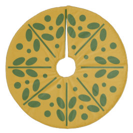 Gult Scandinavian Folk Art Julgran Skirt Julgransmatta Fleece