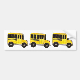 Gult School Buss Buss Driver Bumper-märke för driv Bildekal