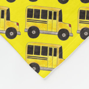 Gult School Buss Buss Driver Lärare Education Fleecefilt