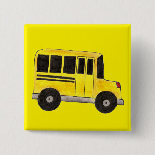Gult School Buss Buss Driver Lärare Education Knapp