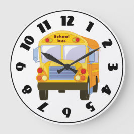 Gult School Buss Clock Stor Klocka