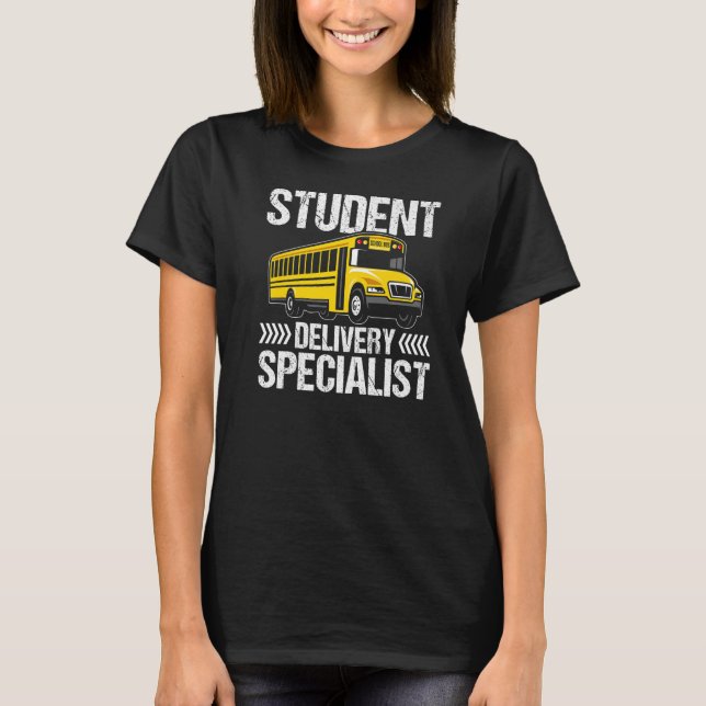 Gult School Buss Driver Student Delivery Speciali T Shirt (Framsida)