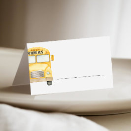 Gult School Buss fyllning i Buffet Placeringskort