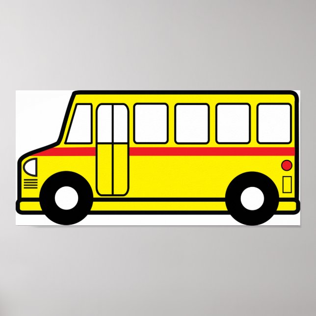 Gult School Buss Poster (Framsidan)