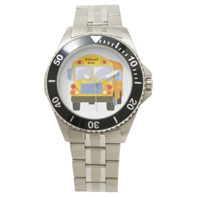 Gult School Buss Watch Armbandsur (Framsida)