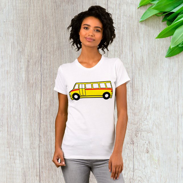 Gult School Buss Womens T-Shirt (Skapare uppladdad)