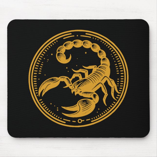 Gult Scorpion Astrology Zodiac Sign Scorpio Musmatta (Framsidan)