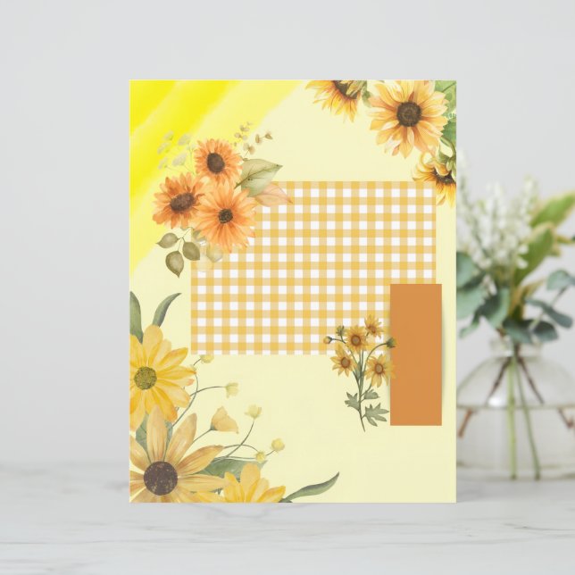 Gult scrapbookpapper (Stående Fram)
