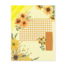 Gult scrapbookpapper