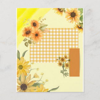 Gult scrapbookpapper flygblad